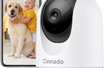 Cinnado WiFi Security Camera Indoor - 2K Pet Dog Cameras House Security with APP for Baby Monitor Home CCTV Wireless 360°, Motion Sensor, Smart Siren, IR Night Vision, Work with Alexa