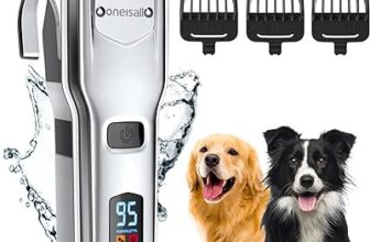 oneisall Dog Clippers for Grooming for Thick Heavy Coats/Low Noise Rechargeable Cordless Pet Shaver with Stainless Steel Blade for Pets and Animals, Waterproof